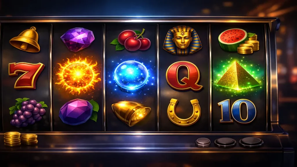 What determines online slot symbol drop patterns?